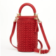 Small Leather Crossbody Bag Red