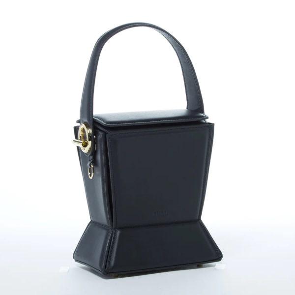 Leather Bucket Bag Black