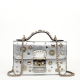 Leather Crossbody Bag Silver